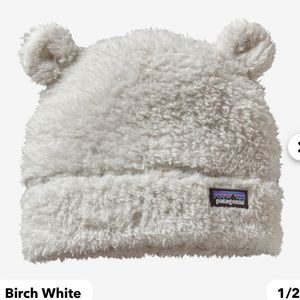 NWOT Patagonia Baby Furry Friends Fleece Hat in Birch White